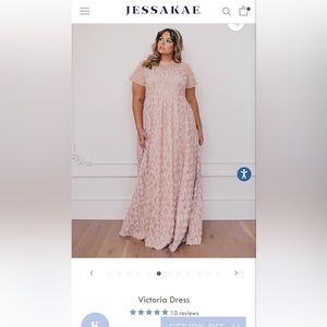 NWT JessaKae Victoria dress. Light pink 2XL